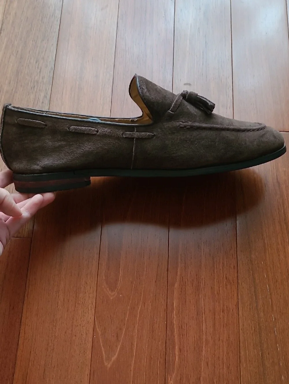 Men's Brown Suede Tassel Loafers